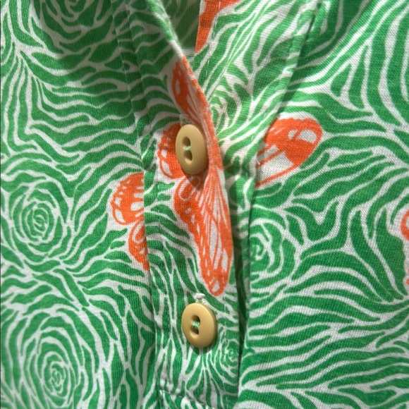 The Lily Lily Pulitzer vintage 70s dress with Orange Butterfly Print - Picture 4 of 9